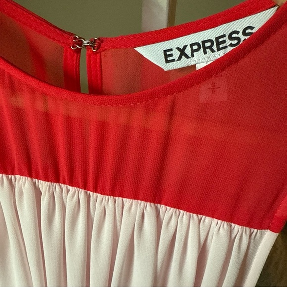 Express Women’s Red/pink Color Block Sleeveless Dress Size S - Picture 8 of 11